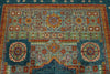 6x8 Green and Blue Turkish Tribal Rug