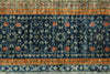 5x7 Gray and Navy Turkish Tribal Rug