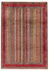 7x10 Multicolor and Red Turkish Tribal Rug