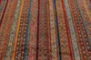 7x10 Multicolor and Red Turkish Tribal Rug