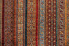 7x10 Multicolor and Red Turkish Tribal Rug