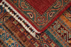 7x10 Multicolor and Red Turkish Tribal Rug