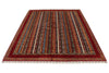 6x8 Multicolor and Red Turkish Tribal Rug