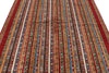 6x8 Multicolor and Red Turkish Tribal Rug