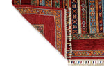 6x8 Multicolor and Red Turkish Tribal Rug