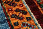 6x8 Multicolor and Red Turkish Tribal Rug