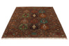 5x7 Brown and Dark Brown Turkish Tribal Rug