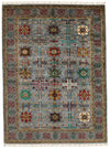 5x7 Gray and Multicolor Turkish Tribal Rug