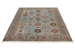 5x7 Gray and Multicolor Turkish Tribal Rug