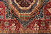 6x8 Red and Blue Turkish Tribal Rug