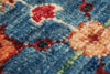 6x8 Red and Blue Turkish Tribal Rug