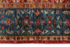 6x8 Red and Blue Turkish Tribal Rug