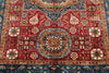 6x8 Red and Blue Turkish Tribal Rug