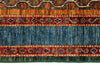 5x7 Multicolor and Green Turkish Tribal Rug