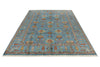 7x10 Blue and Multicolor Turkish Tribal Rug