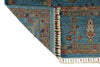 7x10 Blue and Multicolor Turkish Tribal Rug