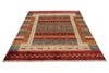 6x8 Multicolor and Red Turkish Tribal Rug