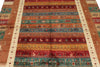 6x8 Multicolor and Red Turkish Tribal Rug
