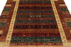 6x8 Multicolor and Red Turkish Tribal Rug