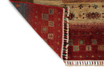6x8 Multicolor and Red Turkish Tribal Rug