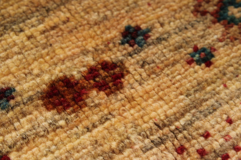6x8 Multicolor and Red Turkish Tribal Rug