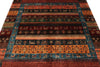 6x8 Multicolor and Red Turkish Tribal Rug