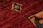6x8 Multicolor and Red Turkish Tribal Rug