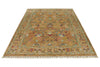 6x8 Mustard and Multicolor Turkish Tribal Rug