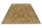 6x8 Mustard and Multicolor Turkish Tribal Rug