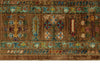 6x8 Mustard and Multicolor Turkish Tribal Rug