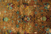 6x8 Mustard and Multicolor Turkish Tribal Rug