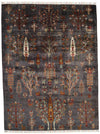 5x7 Gray and Multicolor Turkish Tribal Rug