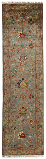 3x10 Brown and Multicolor Turkish Tribal Runner
