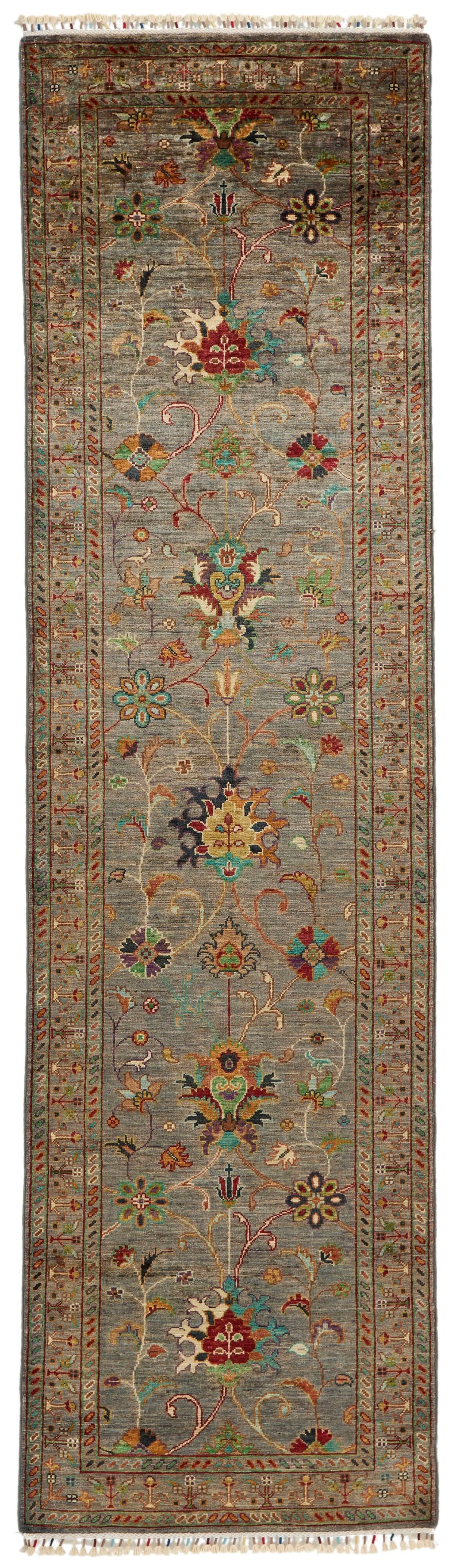 3x10 Brown and Multicolor Turkish Tribal Runner