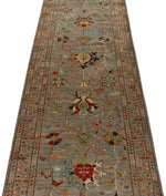 3x10 Brown and Multicolor Turkish Tribal Runner