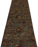 3x10 Brown and Multicolor Turkish Tribal Runner