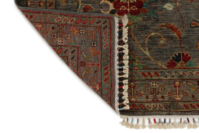 3x10 Brown and Multicolor Turkish Tribal Runner