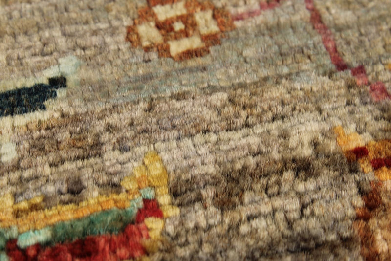 3x10 Brown and Multicolor Turkish Tribal Runner