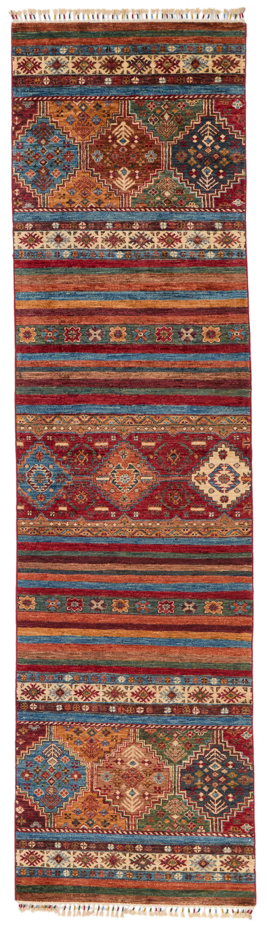 3x10 Red and Multicolor Tribal Runner