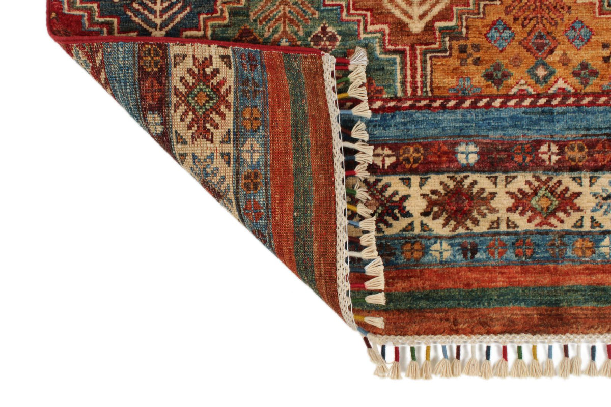3x10 Red and Multicolor Tribal Runner