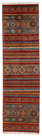 3x10 Red and Multicolor Tribal Runner