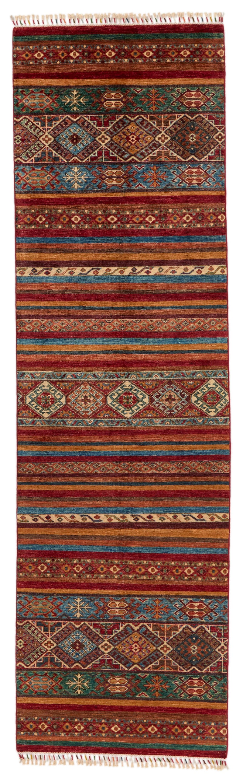 3x10 Red and Multicolor Tribal Runner