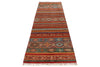 3x10 Red and Multicolor Tribal Runner