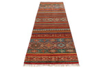 3x10 Red and Multicolor Tribal Runner