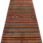 3x10 Multicolor and Red Tribal Rug