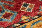 3x10 Multicolor and Red Tribal Rug