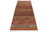 3x8 Red and Multicolor Tribal Runner