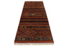 3x8 Red and Multicolor Tribal Runner