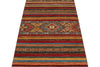 3x8 Red and Multicolor Tribal Runner