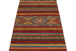 3x8 Red and Multicolor Tribal Runner